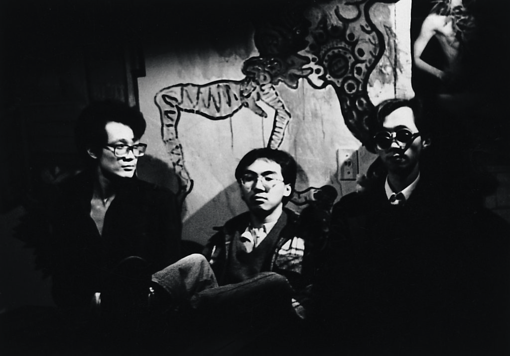零與聲音解放組織最早三名團員，左起：林其蔚、劉行一、陳家強