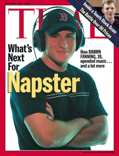 Napster 發明人 Shawn Fanning於時代雜誌